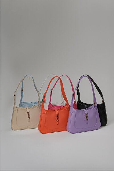 Çantacımstore Women's Baguette Handbag Lockable Mng Orange