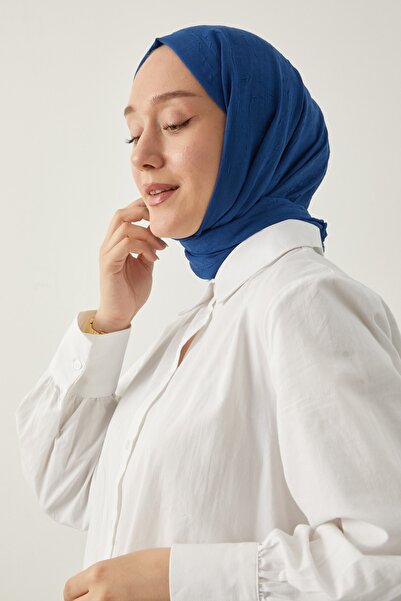 Yefrastore Kadın Tesettür Bambu Şal Saks Mavisi