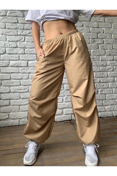 Swet Shop Jeans Γυναικείο Μπεζ Παντελόνι Tactical