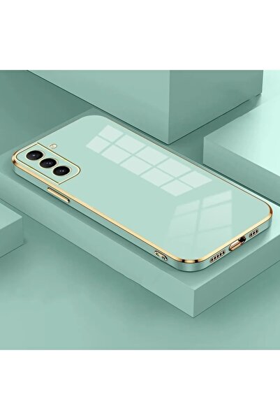 ELGALA Samsung Galaxy A70 Uyumlu Kılıf Parlak Kenarlı Altın Işlemeli Kamera K...