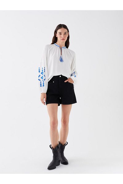LC Waikiki Pantaloni scurti de damă, confortabili, cu talie elastică