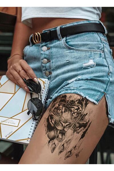 BP Tattoo Kaplan Pençesi Tattoo Gerçek Dövme Görünümlü Geçici Dövme