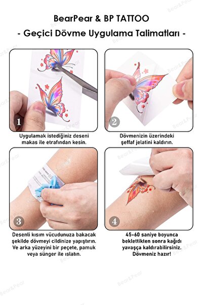 BP Tattoo Alevli Gezegen Geçici Dövme