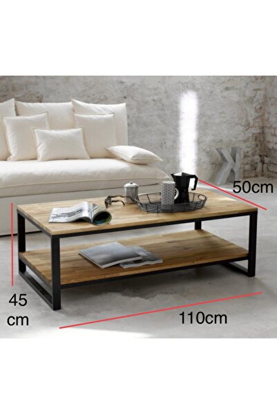 one design Ortak sehpa Masif Ahşap Orta Sehpa Ladin Ve Çam Masif 110cm