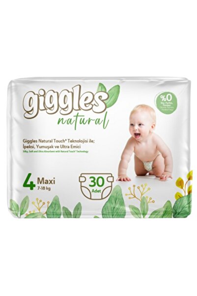 giggles Natural 4 Numara Maxi 1 Paket 30 Adet
