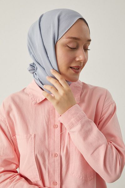 Yefrastore Şal Hijab Bumbac pentru femei Sky Blue