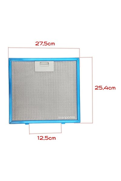 Parmis En 27,5 cm Boy 25,4 cm Aspiratör Davlumbaz Metal Yağ Filtresi