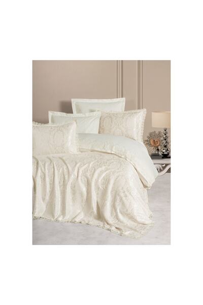Cotton Box Chi Chi Çift Kişilik Pikeli Nevresim Takımı Silva Krem