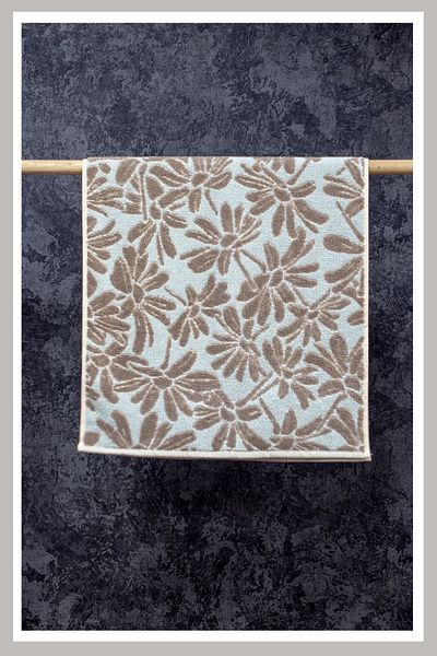 Class 100% Combed Cotton 50x100 Yarn Dyed Set of 2 Flower V1