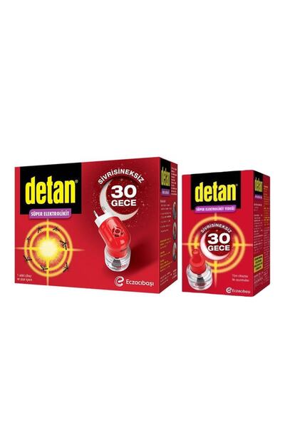 Detan Süper Elektrolikit Sivrisineksiz 30 Gece 1 Cihaz ve Şişe +Yedek Likit