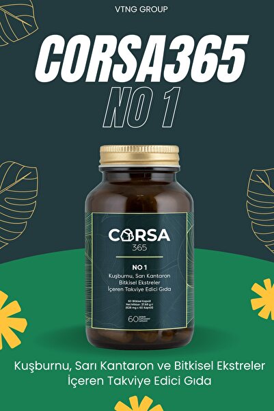 Corsa 365 Corsa365 No 1 Kuşburnu, Sarı Kantaron Ve Bitkisel Ekstreler Vitamin Içeren Takviye Edici Gıda