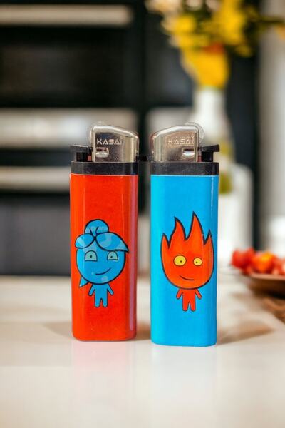 Namgo Ateş ve Su Full Kaplamalı Gazlı Çakmak 2 Adet