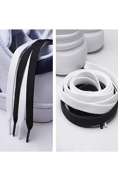 AiryFooT Shoelaces 120 Cm Flat Converse Black 1 Pair