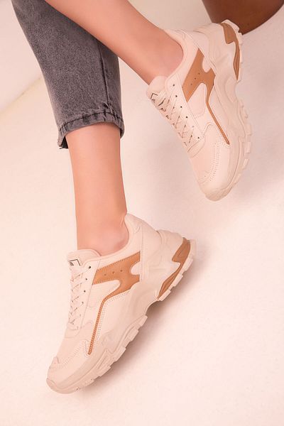 SOHO Beige-Tan Women's Sneakers 18239