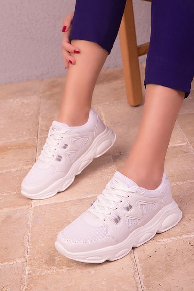 SOHO Women's White Sneakers 18241