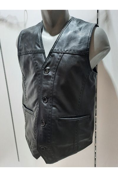 ArdaStilDeri Genuine Leather Large Size Vest