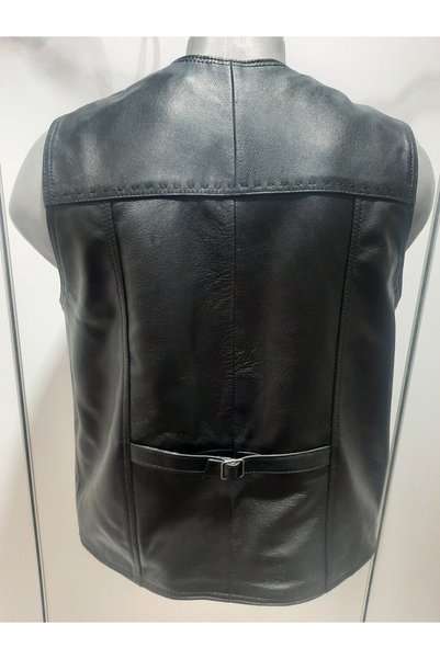 ArdaStilDeri Genuine Leather Large Size Vest