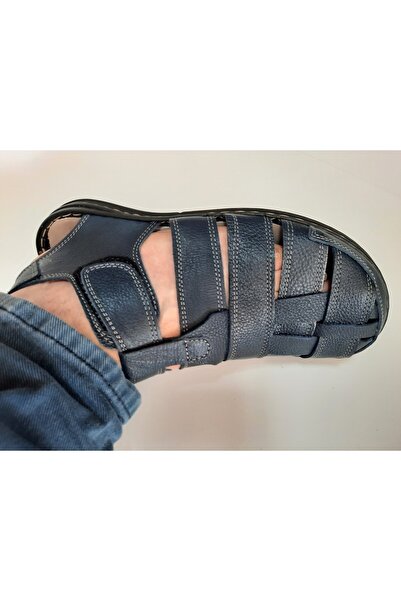 KAPAR Оригинални кожени сандали с анатомична подметка и затворени пръсти, черни