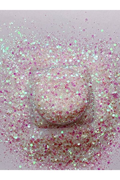 Sirius Hobi Epoksi Reçine Sparkle Fine Pink Tırnak Makyaj Chunky Glitter 8 gr Hologramlı Sim 2x4gr Kutulu