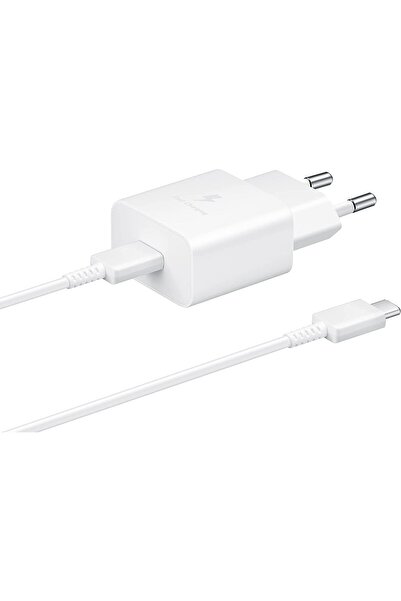Samsung Galaxy A14 ve A04 USB-C 15W Hızlı Şarj Adaptörü + USB-C Kablo ( Samsung Türkiye Garantili)