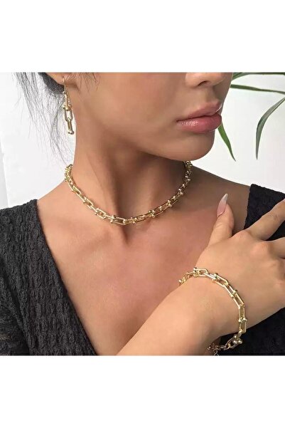 DESİGNEDBYD 2 Parça Tiffany Model Kolye Bileklik Seti
