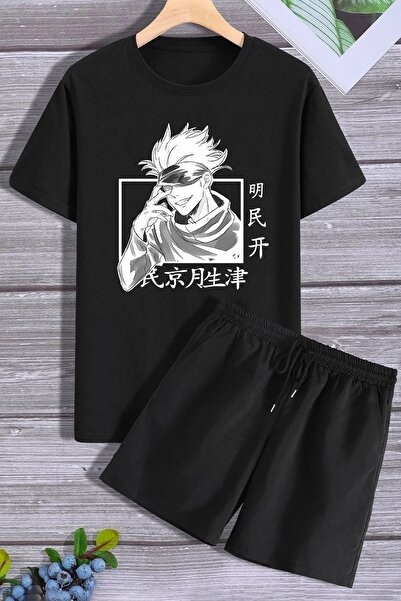 Machetta Kids Jujutsu Kaisen Japanese Anime Printed Children's T-Shirt Shorts Set