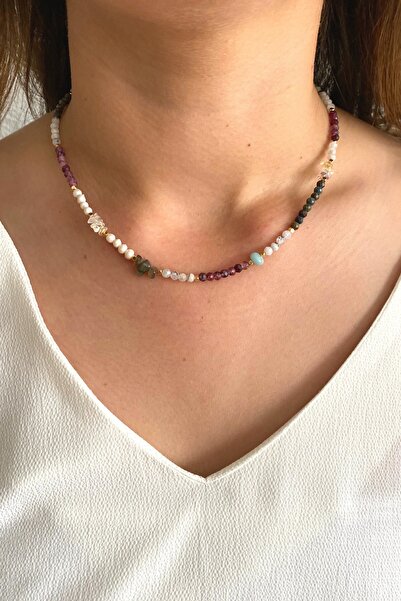 Suerte Accessories Aventurin Prinayt (PREHNİT) Ay Taşı Yakut Sitrin Amazonit ...