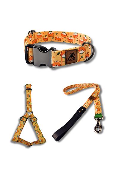 UTDpet Shiba Dog Patterned Collar Set