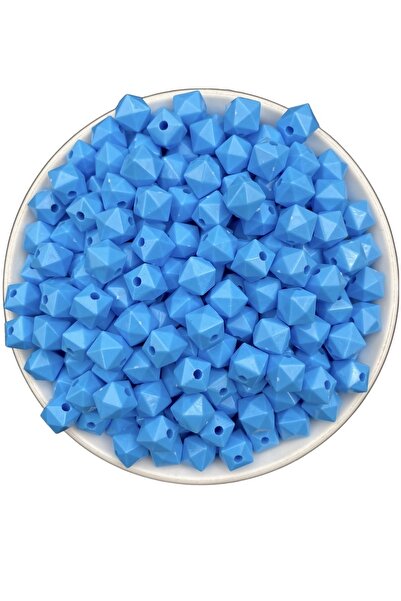 Hedef Bijuteri 100 جرام 10 ملم مكعب لون أزرق غير شفاف، خرز أكريليك نموذج مكعب...