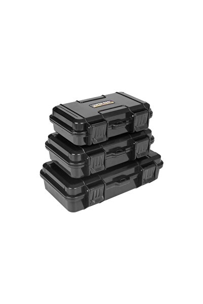Superbag 3 Adet Küçük Suya Dayanıklı Siyah Saklama Kutusu Süngersiz - SF-1580B-3