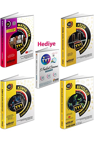 Miray Yayınları Miray TYT Sayısal Matematik Fizik Kimya Biyoloji 4'lü SB Seti...