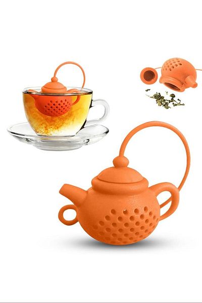 MUJGAN 0-499 ml Orange Glass Cup Edge Teapot Teapot