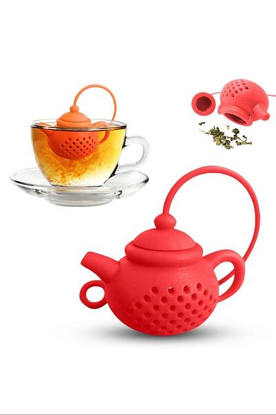 MUJGAN Glass Edge Teapot Teapot Red
