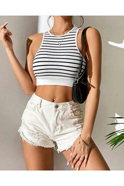 f-maskfashion Ριγέ κροπ