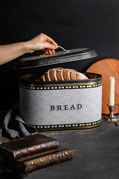 EVLE وعاء الخبز المعدني البيضاوي، سلة الخبز، صندوق الخبز، Mosaic Er002-7b