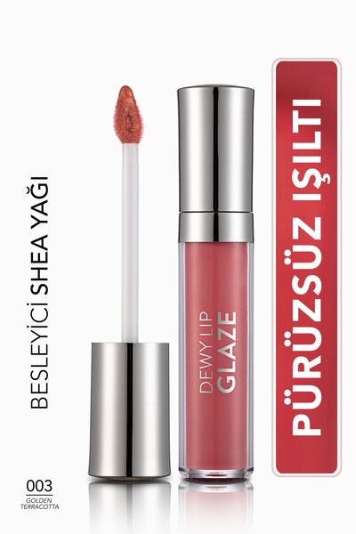 Flormar Besleyici Dudak Parlatıcısı (PEMBE) - Dewy Lip Glaze - 003 Golden Terracotta - 8690604618651
