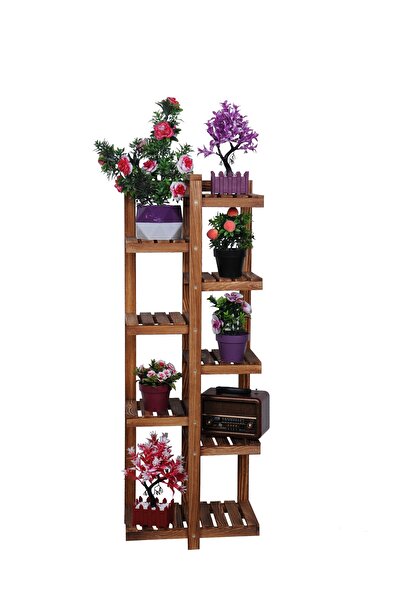 Wooden City Bitki Rafı Ev Düzenleyici Teşhir Rafı Eve Taşınma Hediyesi Saksı ...