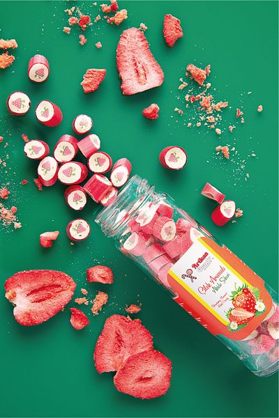 Artisan Candy Strawberry Flavored Handmade Mini Akide - 65 Gr X 3 Pieces / Handmade Strawberry Candy