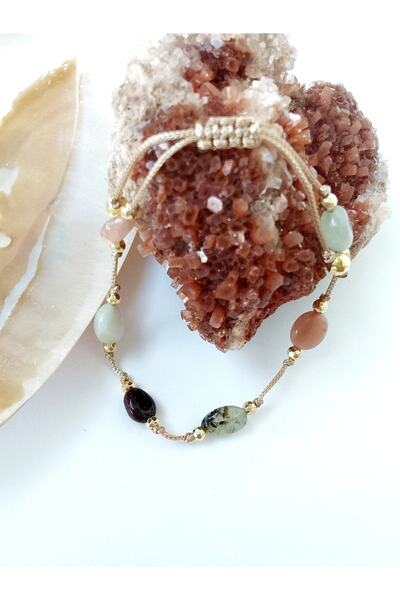 By Song Aksesuar الحجر الطبيعي الأمازونيت، عين المتلألئة، العرض، حجر الشمس، س...