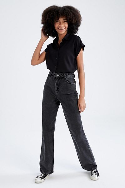 DeFacto Relax Fit Shirt Collar Short Sleeve Shirt