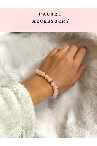 Padore Accessory Pembe Kuvars Doğal Taş Bileklik - Çakralarınızı Açın ve Ener...