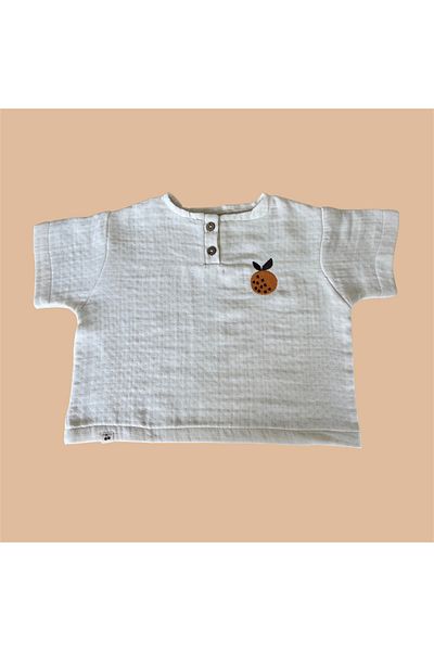 Kirazkids Muslin Peach T-shirt