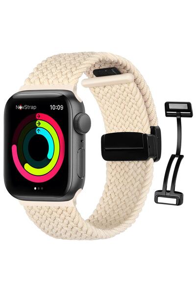 NovStrap Apple Watch 38 40 41 Mm Seri 3 4 5 6 7 8 9 Se 2 Ile Uyumlu Kordon Ma...