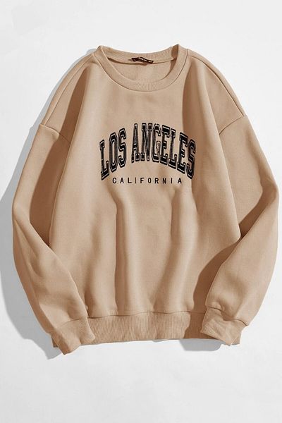 MODAGEN Unisex φούτερ Los Angeles Beige Oversize
