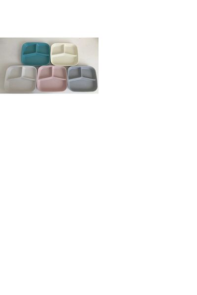 B&R GERECLERİ REİS 100 Pieces Breakfast Plate with 3 Compartments