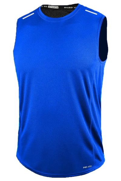GHASSY CO. Men's Moisture Wicking Quick Dry Athletic Technical Performance Athlete Zero Sleeve T-shirt Gym 108