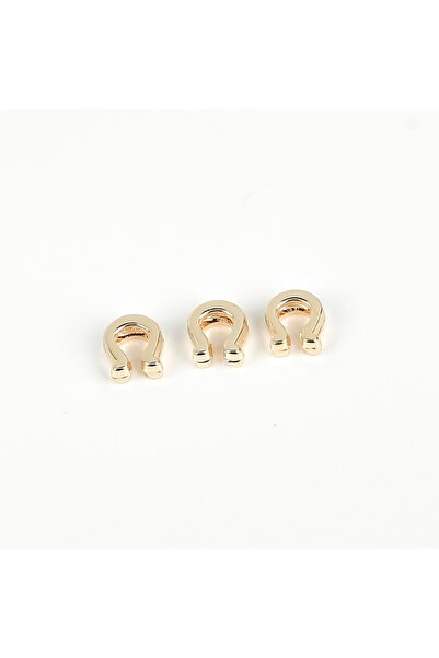 yfhobi 4 ADET - 8 mm, ŞANS SİMGESİ DESENLİ METAL UÇ, ORTADAN DELİK ZAMAK ARA PARÇA, SARI LAK RENK 1. KALİTE
