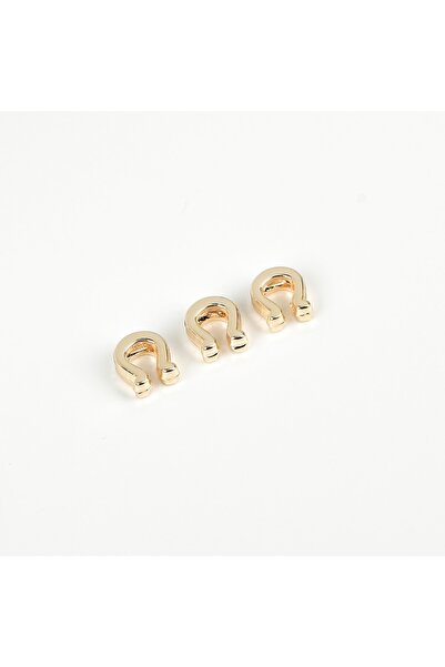 yfhobi 4 ADET - 8 mm, ŞANS SİMGESİ DESENLİ METAL UÇ, ORTADAN DELİK ZAMAK ARA PARÇA, SARI LAK RENK 1. KALİTE