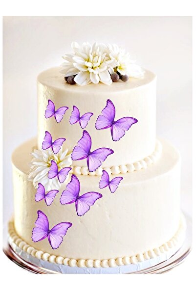 Pasta9 Yenilebilir Kelebekler Pirinç Kağıdından Özel Kesimli Görseldeki Ürün ...