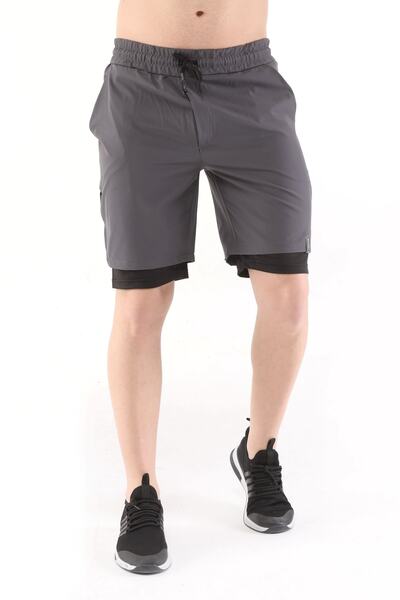 GHASSY CO. Erkek Running Hızlı Kuruma Micropoly Antrenman Halısaha Fitness Kısa Taytlı Outdoor Şort